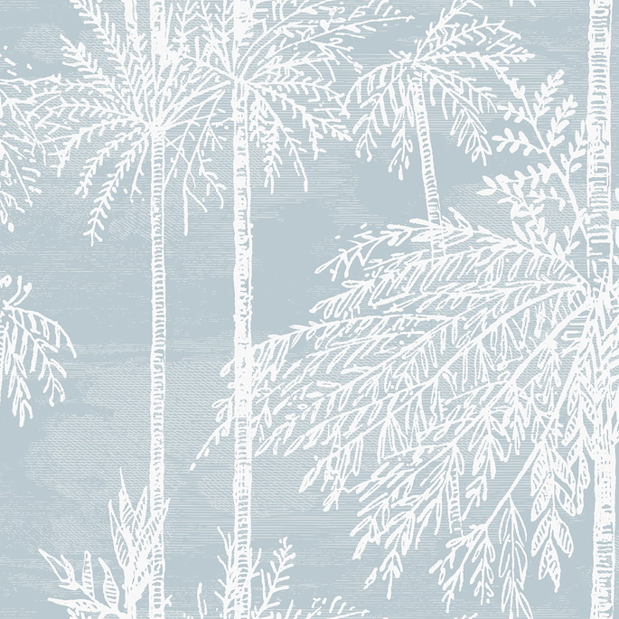 Lillian August Palm Grove Hampton Blue Wallpaper image 1 of 2