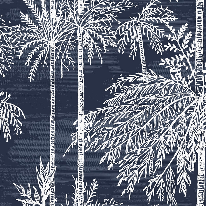 Lillian August Palm Grove Midnight Sky Wallpaper image 1 of 2