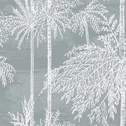 Lillian August Palm Grove Bluestone Wallpaper