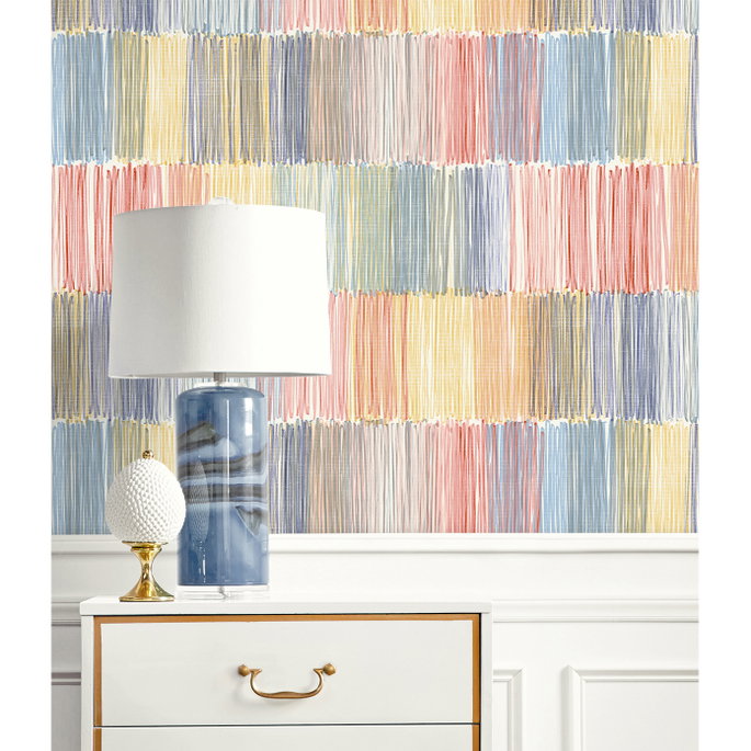Lillian August Arielle Abstract Stripe Summer Sky Wallpaper image 3 of 3