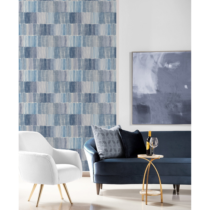 Lillian August Arielle Abstract Stripe Oceanic Wallpaper image 2 of 3