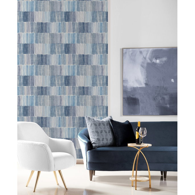 Lillian August Arielle Abstract Stripe Oceanic Wallpaper image 2 of 3