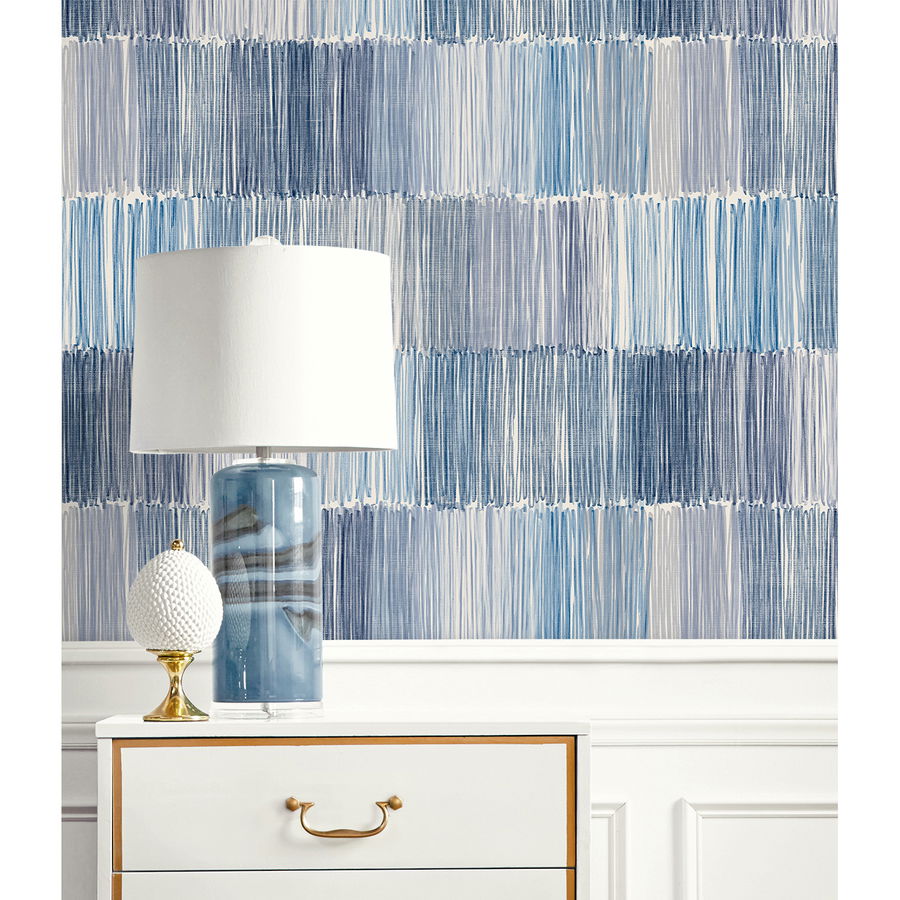 Lillian August Arielle Abstract Stripe Oceanic Wallpaper ...