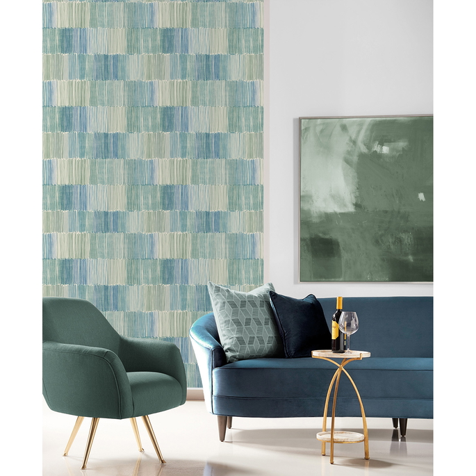 Lillian August Arielle Abstract Stripe Lakeside Wallpaper image 2 of 3