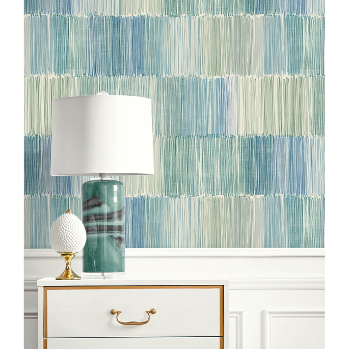 Lillian August Arielle Abstract Stripe Lakeside Wallpaper image 3 of 3
