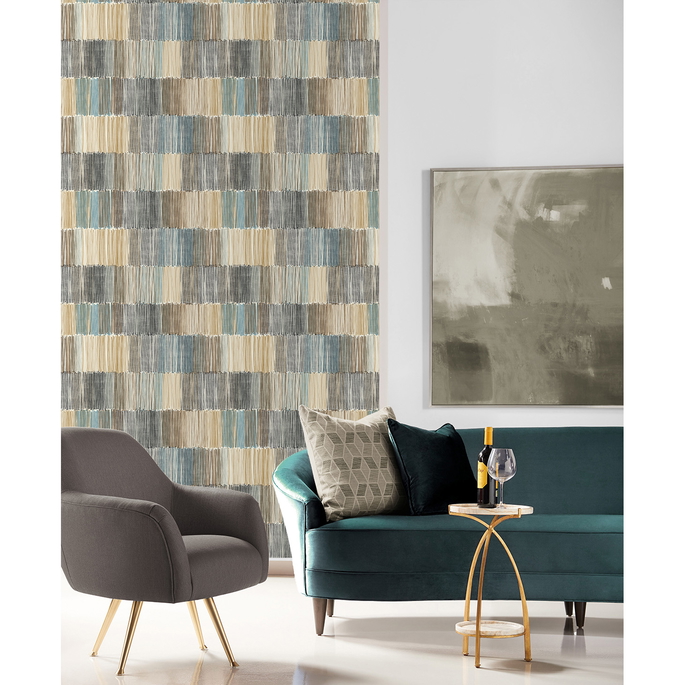 Lillian August Arielle Abstract Stripe Cabana Wallpaper image 2 of 3
