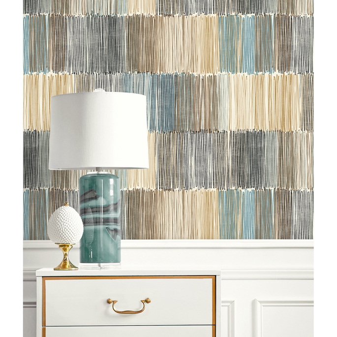 Lillian August Arielle Abstract Stripe Cabana Wallpaper image 3 of 3