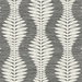 Lillian August Carina Leaf Ogee Charcoal Wallpaper