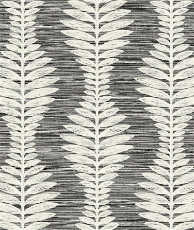 Lillian August Carina Leaf Ogee Charcoal Wallpaper