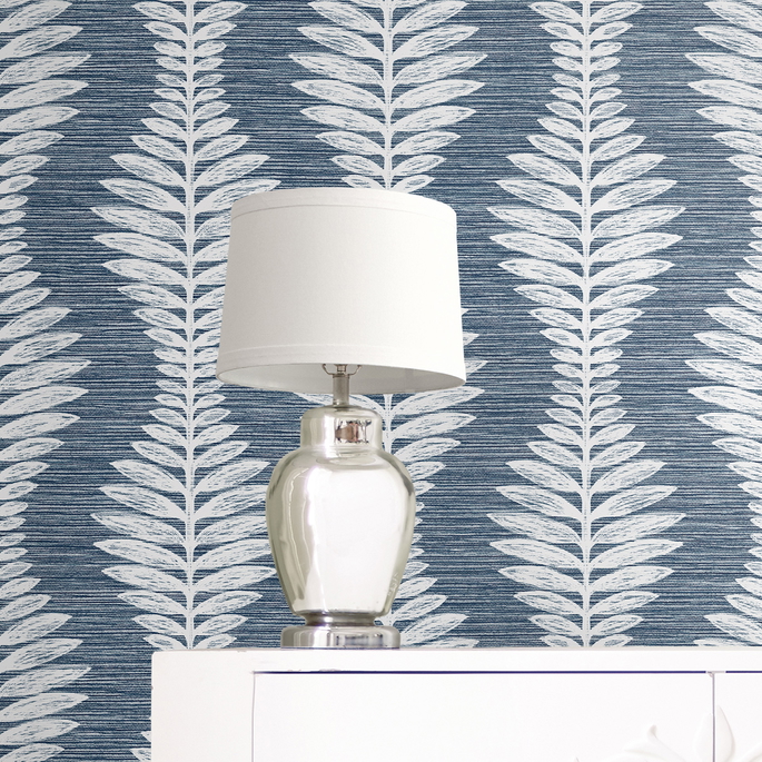 Lillian August Carina Leaf Ogee Midnight Sky Wallpaper image 4 of 4