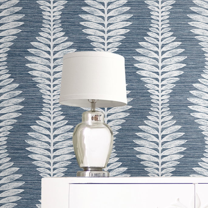 Lillian August Carina Leaf Ogee Midnight Sky Wallpaper image 4 of 4