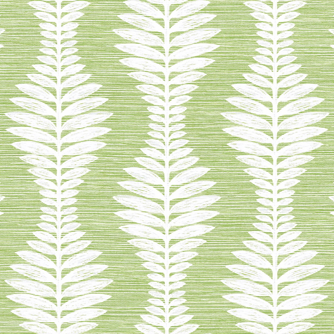 Lillian August Carina Leaf Ogee Greenery Wallpaper image 1 of 4