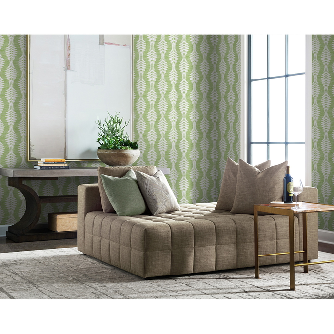 Lillian August Carina Leaf Ogee Greenery Wallpaper image 2 of 4