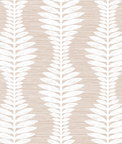 Lillian August Carina Leaf Ogee Blush Wallpaper