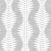 Lillian August Carina Leaf Ogee Morning Fog Wallpaper