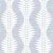 Lillian August Carina Leaf Ogee Charlotte Blue Wallpaper