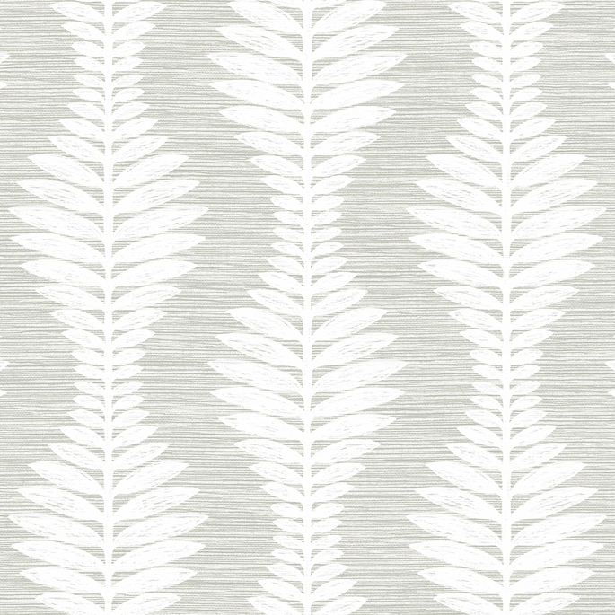 Lillian August Carina Leaf Ogee Sea Salt Wallpaper image 1 of 4
