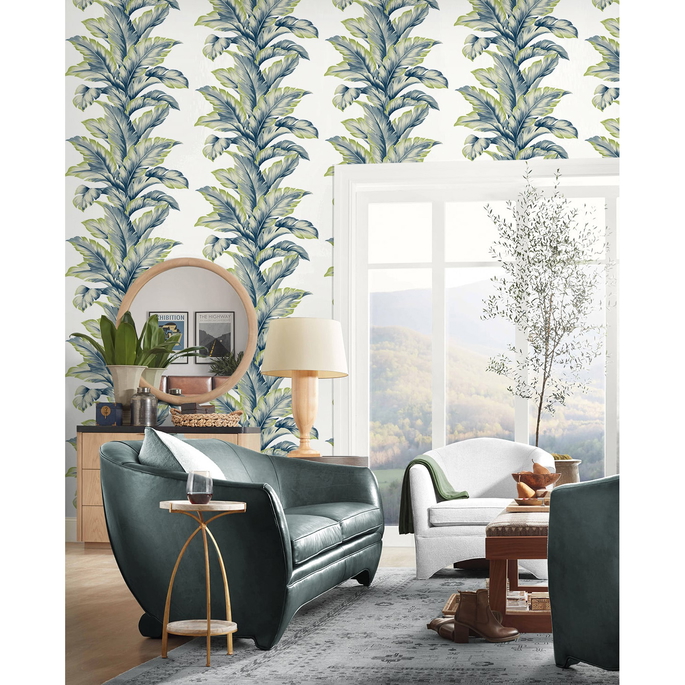 Lillian August Banana Springs Deep Sea Wallpaper image 2 of 2