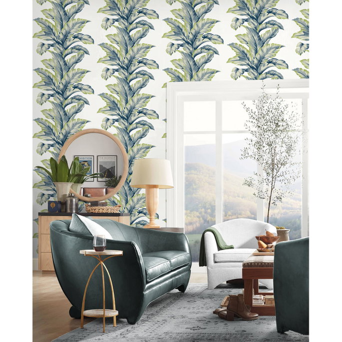 Lillian August Banana Springs Deep Sea Wallpaper image 2 of 2