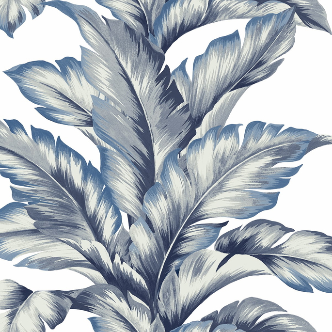 Lillian August Banana Springs Coastal Blue Wallpaper image 1 of 2