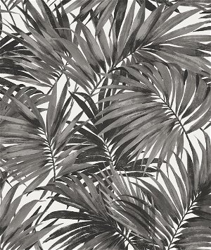 Lillian August Cordelia Tossed Palms Onyx Wallpaper