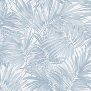 Lillian August Cordelia Tossed Palms Blue Shale Wallpaper