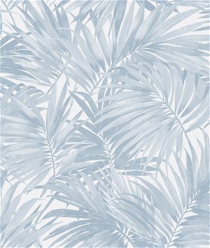 Lillian August Cordelia Tossed Palms Blue Shale Wallpaper