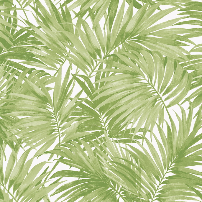 Lillian August Cordelia Tossed Palms Spring Green Wallpaper image 1 of 4