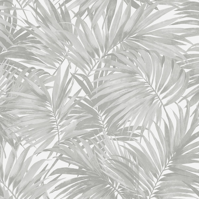 Lillian August Cordelia Tossed Palms Argos Grey Wallpaper image 1 of 4