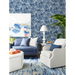 Lillian August Cordelia Tossed Palms Pacific Blue Wallpaper thumbnail image 2 of 4