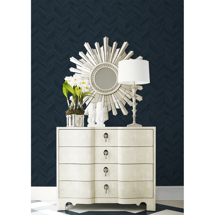 Lillian August Keone Bay Chevron Nightfall Wallpaper image 2 of 3