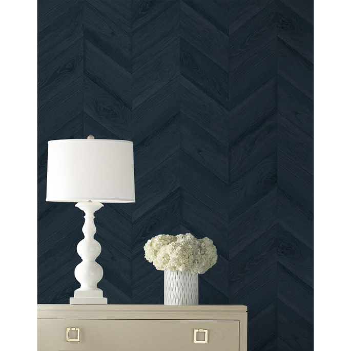Lillian August Keone Bay Chevron Nightfall Wallpaper image 3 of 3