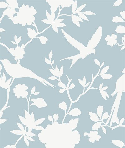 Lillian August Kauai Bird Toile Hampton Blue Wallpaper