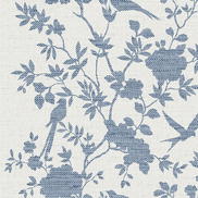 Lillian August Aloha Bird Trail Denim Blue Wallpaper