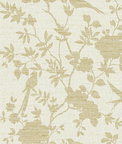 Lillian August Aloha Bird Trail Golden Wallpaper