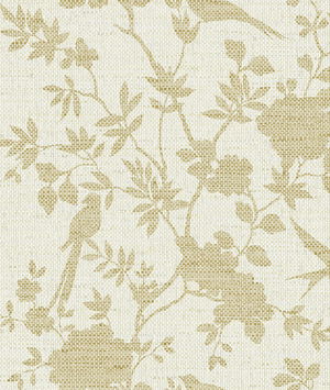 Lillian August Aloha Bird Trail Golden Wallpaper