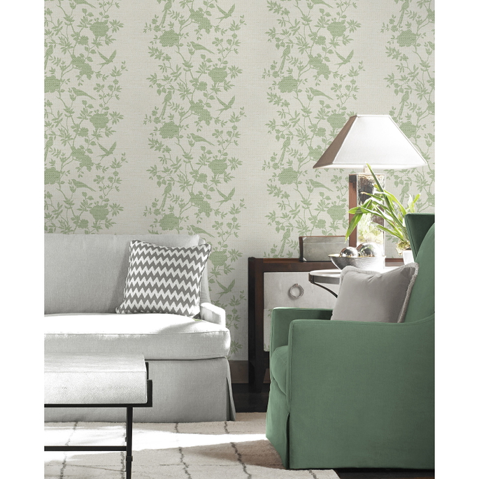 Lillian August Aloha Bird Trail Green Ivy Wallpaper image 2 of 3