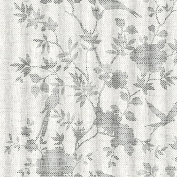 Lillian August Aloha Bird Trail Heather Grey Wallpaper image 1 of 3