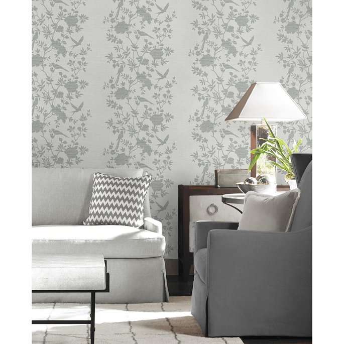 Lillian August Aloha Bird Trail Heather Grey Wallpaper image 2 of 3