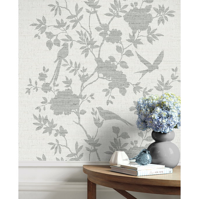Lillian August Aloha Bird Trail Heather Grey Wallpaper image 3 of 3