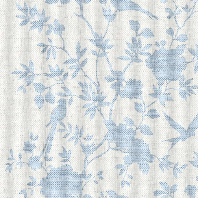 Lillian August Aloha Bird Trail Maya Blue Wallpaper image 1 of 3