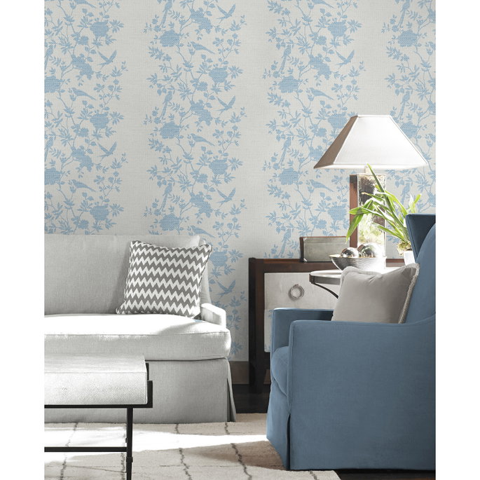 Lillian August Aloha Bird Trail Maya Blue Wallpaper image 2 of 3