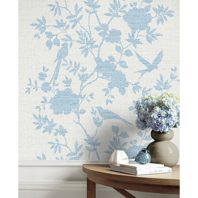 Lillian August Aloha Bird Trail Maya Blue Wallpaper image 3 of 3