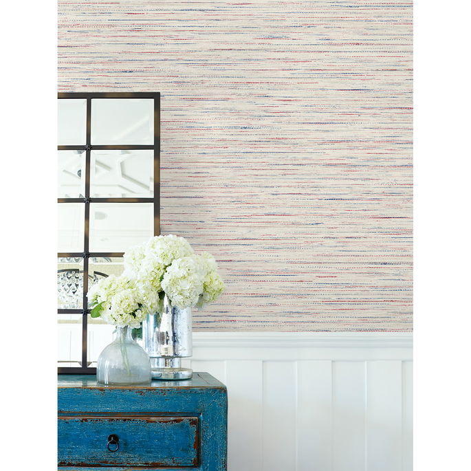 Lillian August Loe Sanctuary Stria Carmine &amp; Navy Wallpaper image 3 of 3