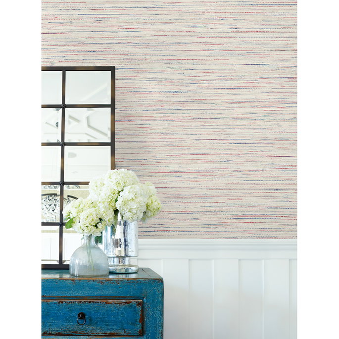 Lillian August Loe Sanctuary Stria Carmine &amp; Navy Wallpaper image 3 of 3