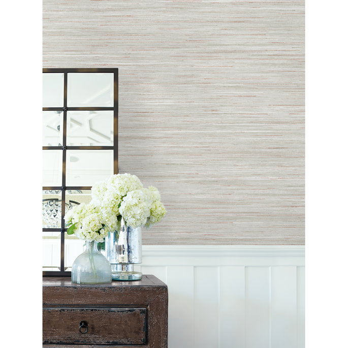 Lillian August Loe Sanctuary Stria Creamsicle &amp; Alloy Wallpaper image 3 of 3