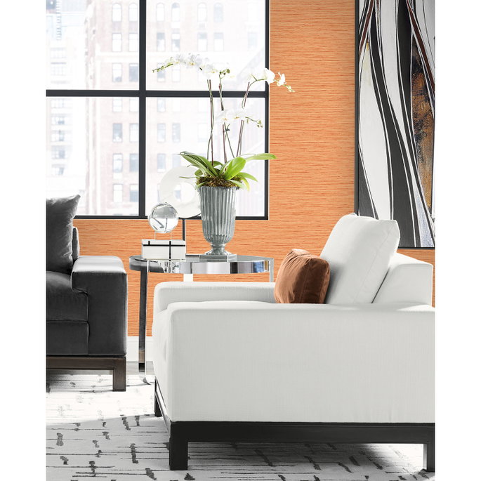 Lillian August Loe Sanctuary Stria Persimmon Wallpaper image 2 of 3