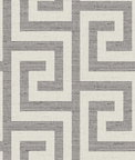 Lillian August Luna Retreat Greek Key Charcoal Wallpaper
