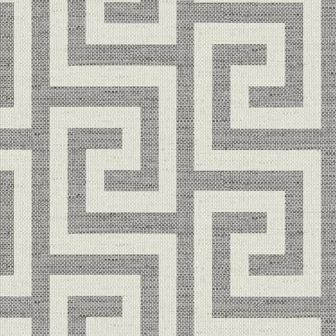 Lillian August Luna Retreat Greek Key Charcoal Wallpaper image 1 of 4