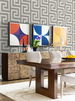 Lillian August Luna Retreat Greek Key Charcoal Wallpaper thumbnail image 3 of 4